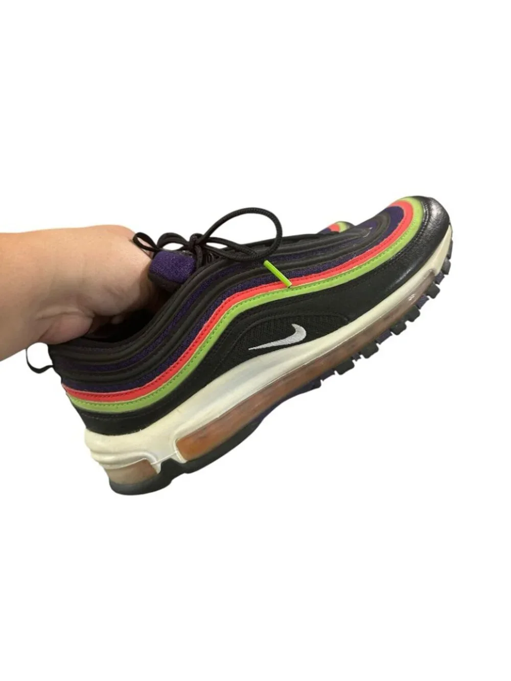 Nike Air Max 97 Joker Black-White-Court Purple Men’s Size 8 CU4890-001 Athletic